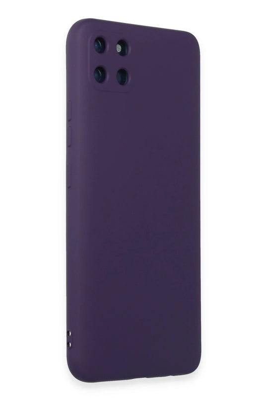 Realme C11 Nano içi Kadife Silikon Kılıf - Mor 2