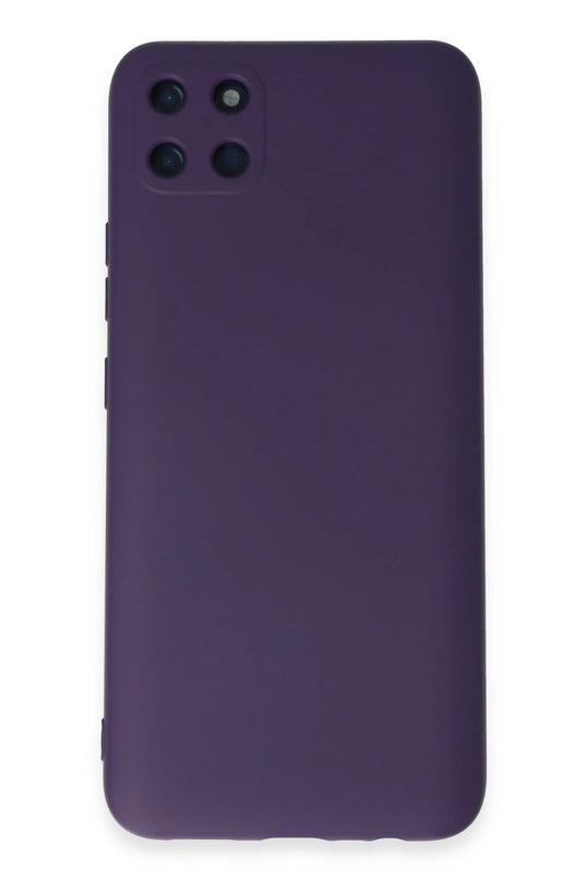 Realme C11 Nano içi Kadife Silikon Kılıf - Mor