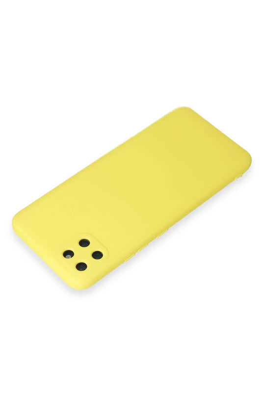 Realme C11 Nano içi Kadife Silikon Kılıf - Sarı 3