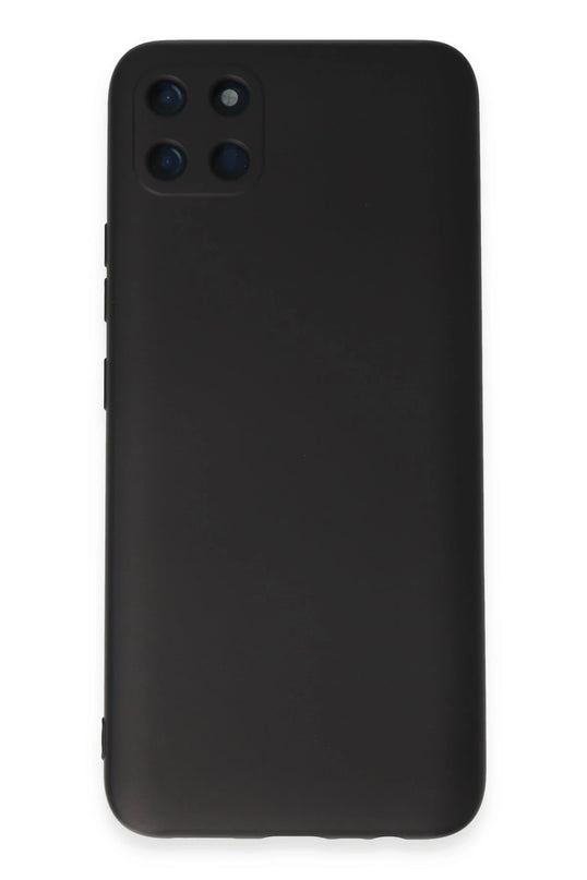 Realme C11 Nano içi Kadife Silikon Kılıf - Siyah