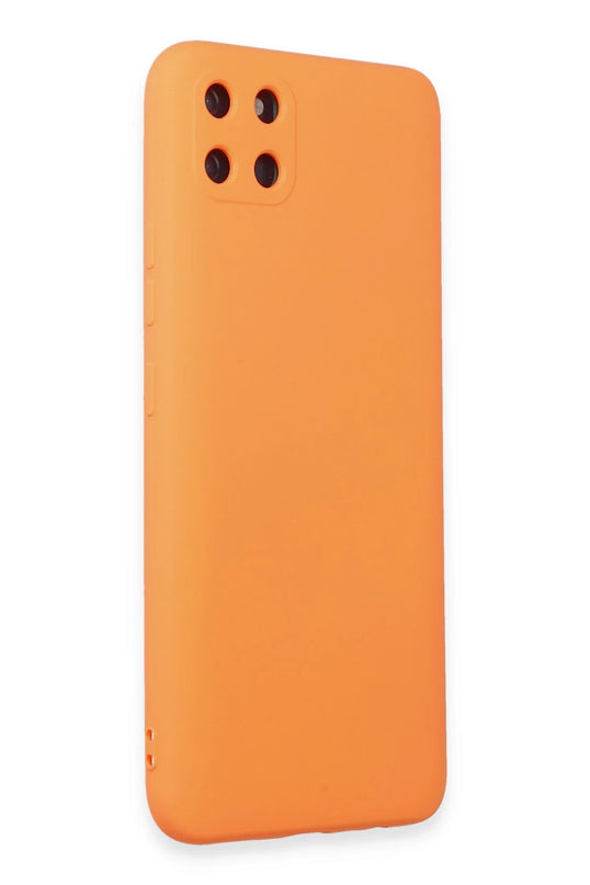 Realme C11 Nano içi Kadife Silikon Kılıf - Turuncu 2