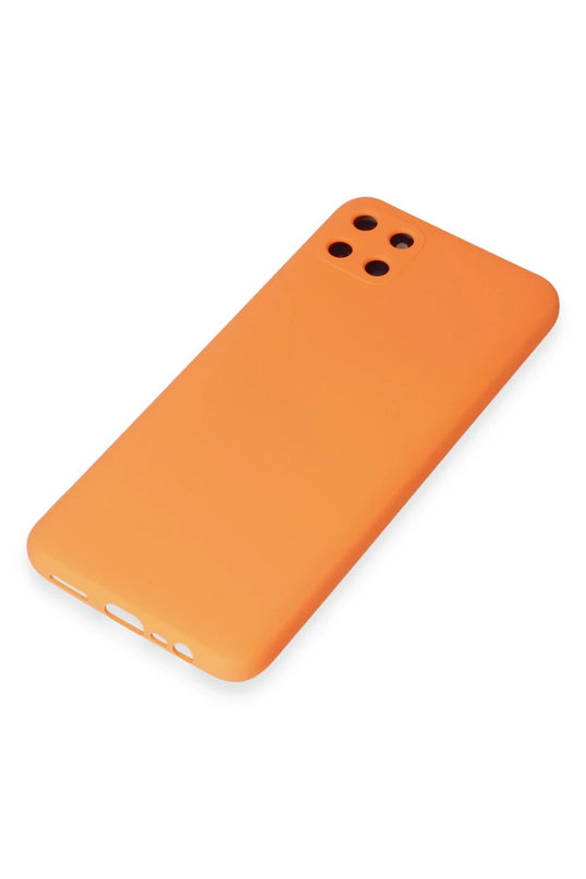 Realme C11 Nano içi Kadife Silikon Kılıf - Turuncu 4