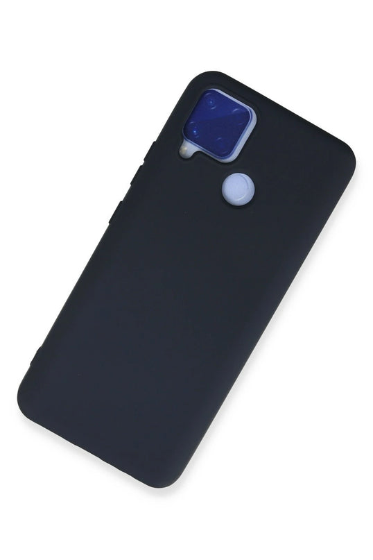 Realme C15 Nano içi Kadife Silikon Kılıf - Lacivert 2