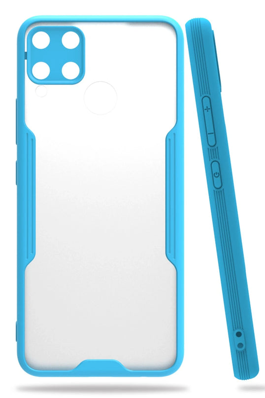 Realme C15 Platin Silikon Kılıf - Mavi
