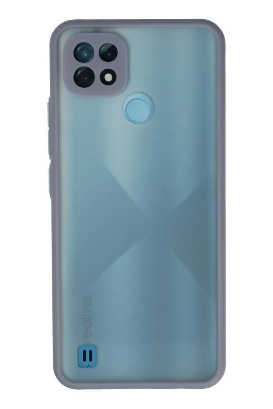 Realme C21 Montreal Silikon Kapak Kılıf - Gri