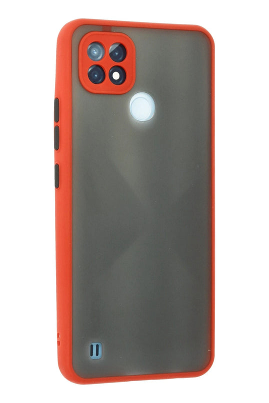 Realme C21 Montreal Silikon Kapak Kılıf - Kırmızı 3