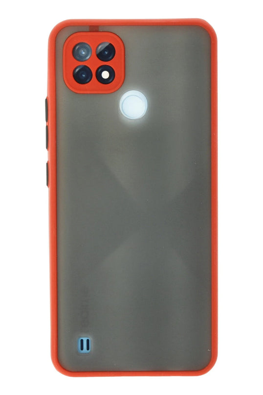 Realme C21 Montreal Silikon Kapak Kılıf - Kırmızı