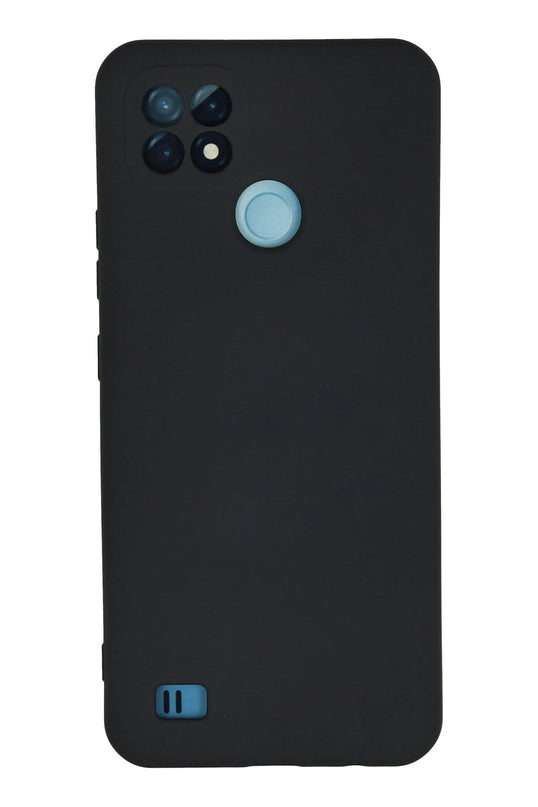 Realme C21 Nano içi Kadife Silikon Kılıf - Lacivert