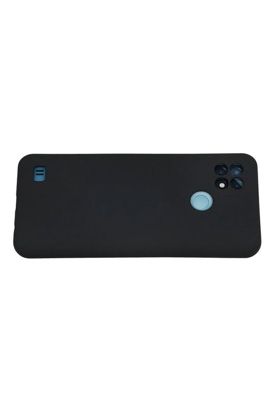Realme C21 Nano içi Kadife Silikon Kılıf - Lacivert 3