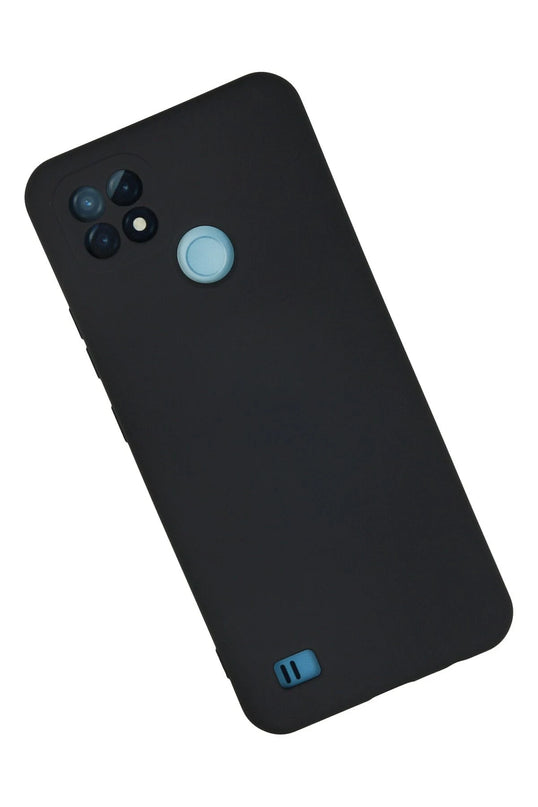 Realme C21 Nano içi Kadife Silikon Kılıf - Lacivert 2
