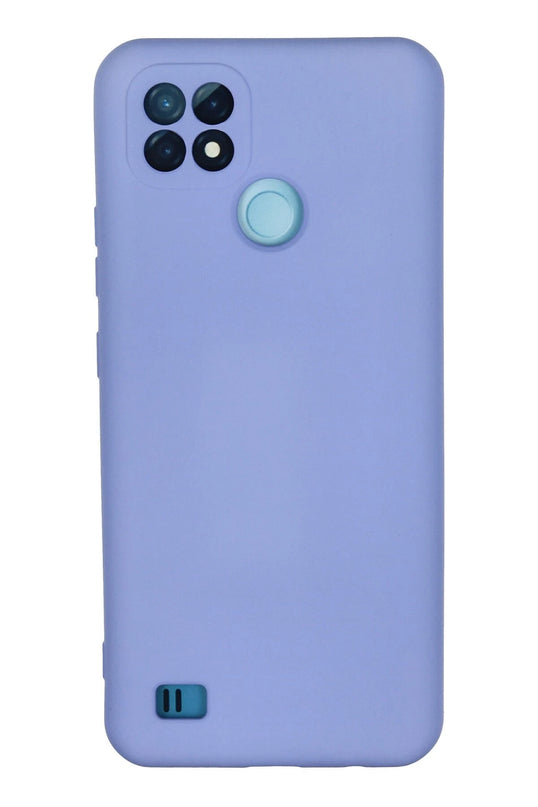 Realme C21 Nano içi Kadife Silikon Kılıf - Lila 2