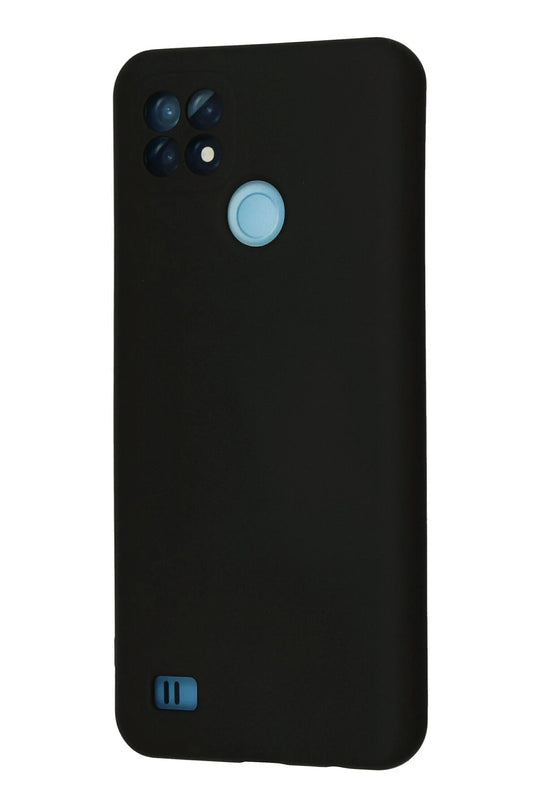 Realme C21 Nano içi Kadife Silikon Kılıf - Siyah 3