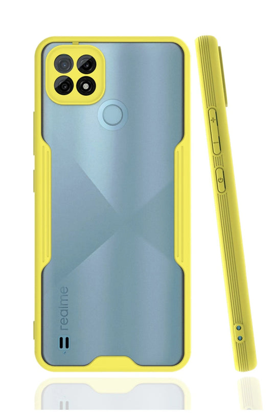 Realme C21 Platin Silikon Kılıf - Sarı