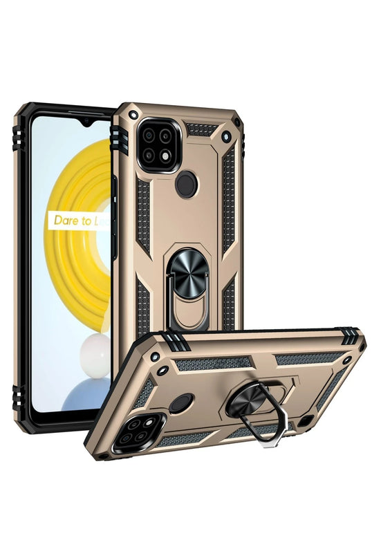 Realme C21 Sofya Yüzüklü Silikon Kapak Kılıf 2