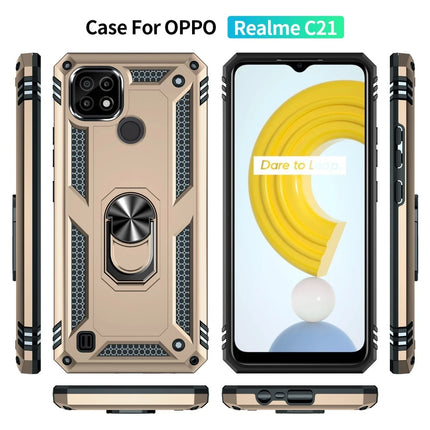 Realme C21 Sofya Yüzüklü Silikon Kapak Kılıf 3