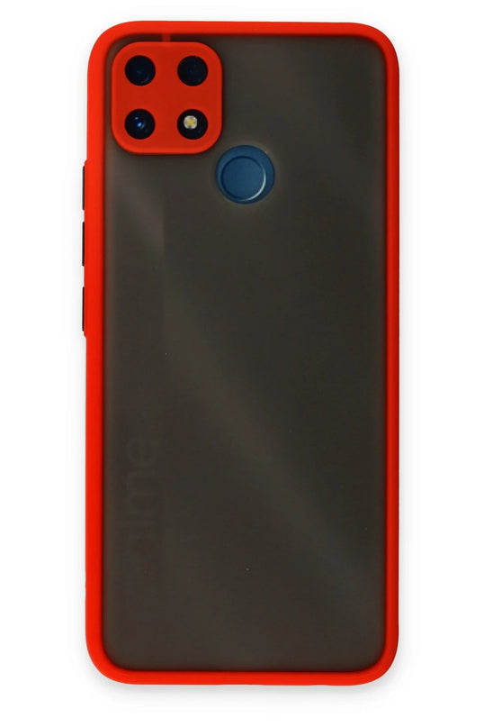 Realme C25 Montreal Silikon Kapak Kılıf - Kırmızı