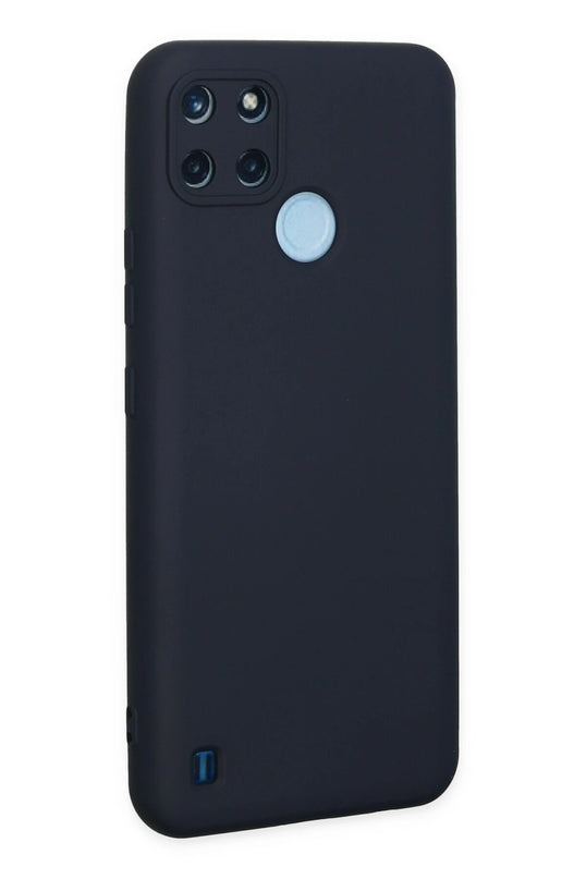 Realme C25Y Nano içi Kadife Silikon Kılıf - Lacivert 3