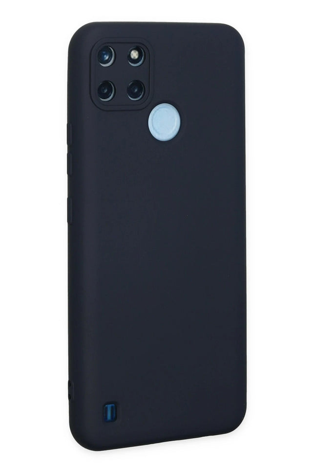 Realme C25Y Nano içi Kadife Silikon Kılıf - Lacivert 3