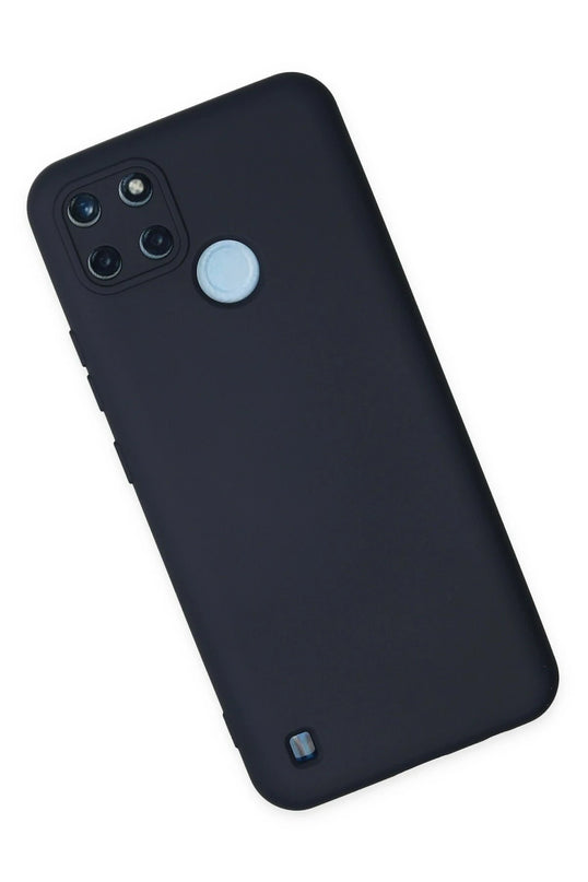 Realme C25Y Nano içi Kadife Silikon Kılıf - Lacivert 2