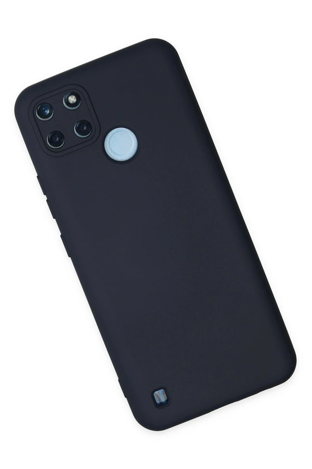 Realme C25Y Nano içi Kadife Silikon Kılıf - Lacivert 2
