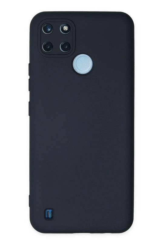 Realme C25Y Nano içi Kadife Silikon Kılıf - Lacivert