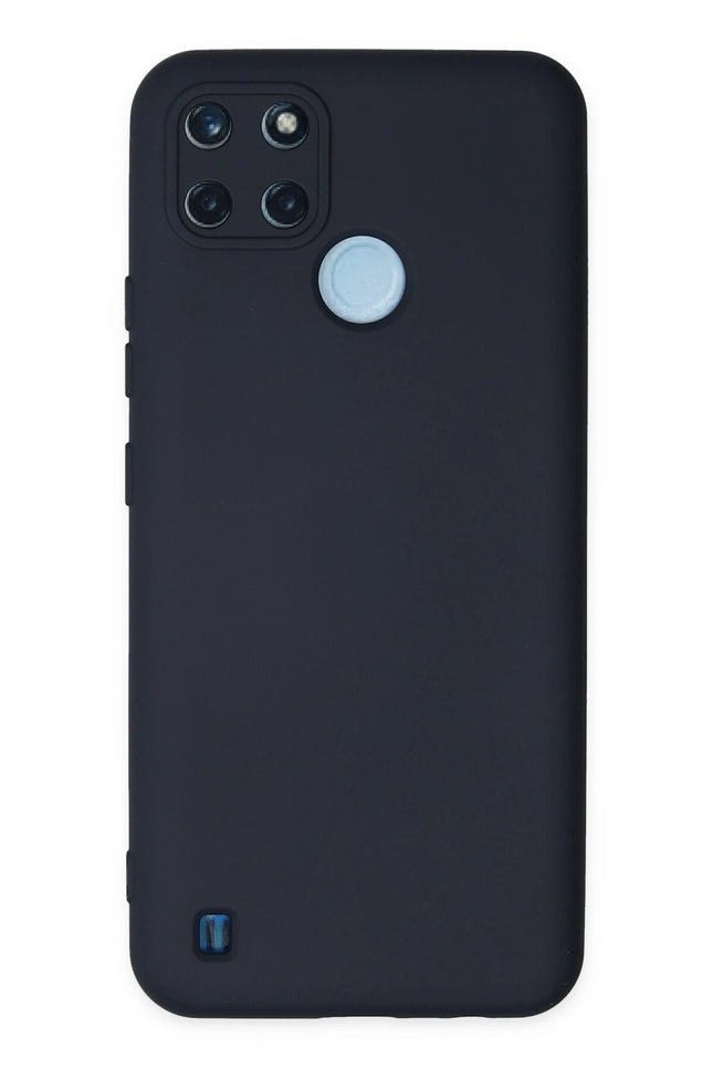Realme C25Y Nano içi Kadife Silikon Kılıf - Lacivert