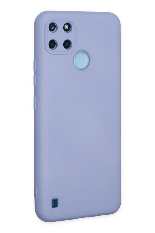 Realme C25Y Nano içi Kadife Silikon Kılıf - Lila 3
