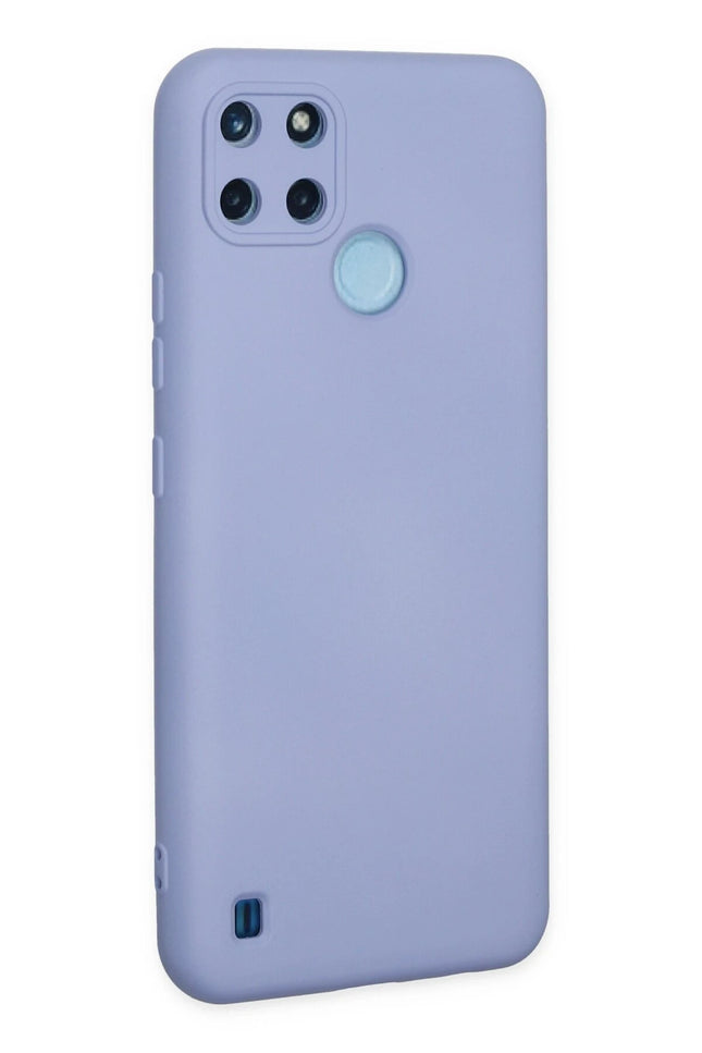 Realme C25Y Nano içi Kadife Silikon Kılıf - Lila 3