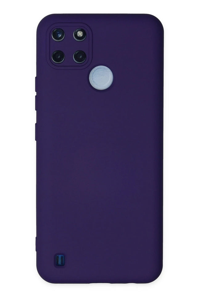 Realme C25Y Nano içi Kadife Silikon Kılıf - Mor