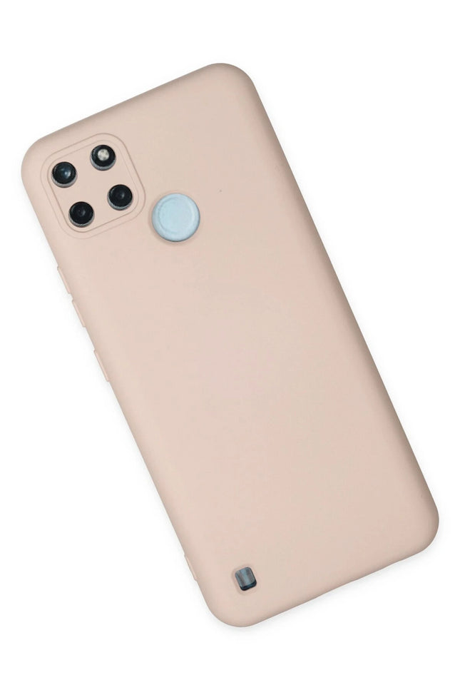 Realme C25Y Nano içi Kadife Silikon Kılıf - Pudra 2