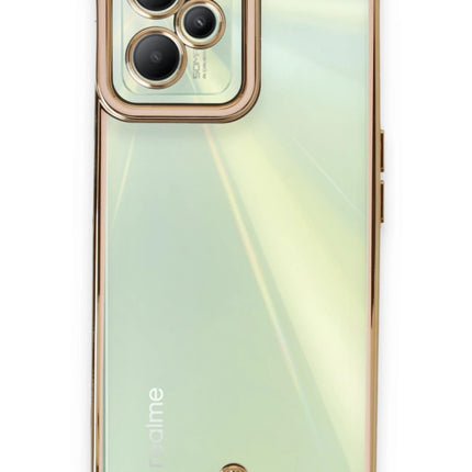 Realme C35 Liva Lens Silikon Kılıf - Pudra