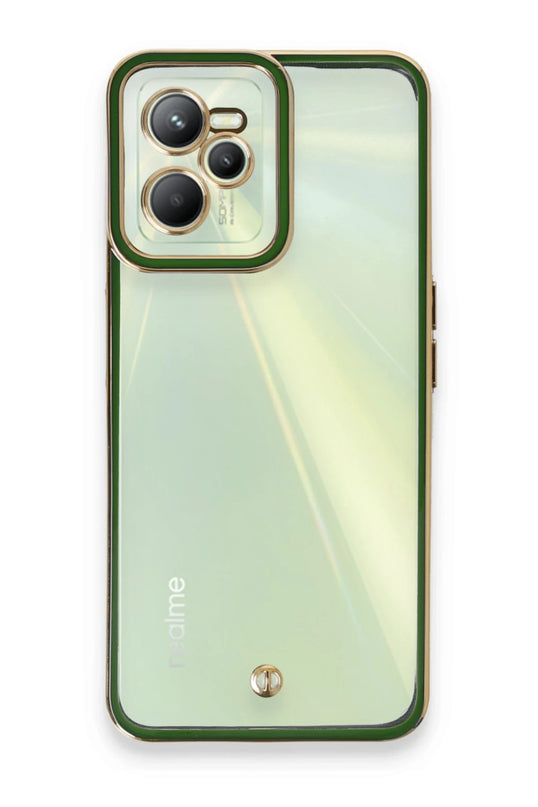 Realme C35 Liva Lens Silikon Kılıf - Yeşil