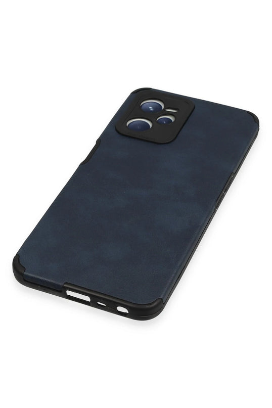 Realme C35 Loop Deri Silikon Kılıf - Lacivert 4