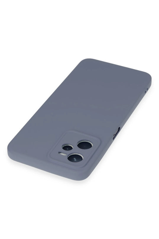 Realme C35 Nano içi Kadife Silikon Kılıf - Gri 3