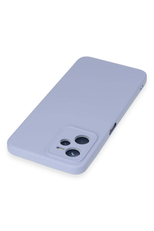 Realme C35 Nano içi Kadife Silikon Kılıf - Lila 3