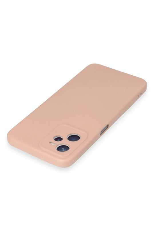 Realme C35 Nano içi Kadife Silikon Kılıf - Pudra 3