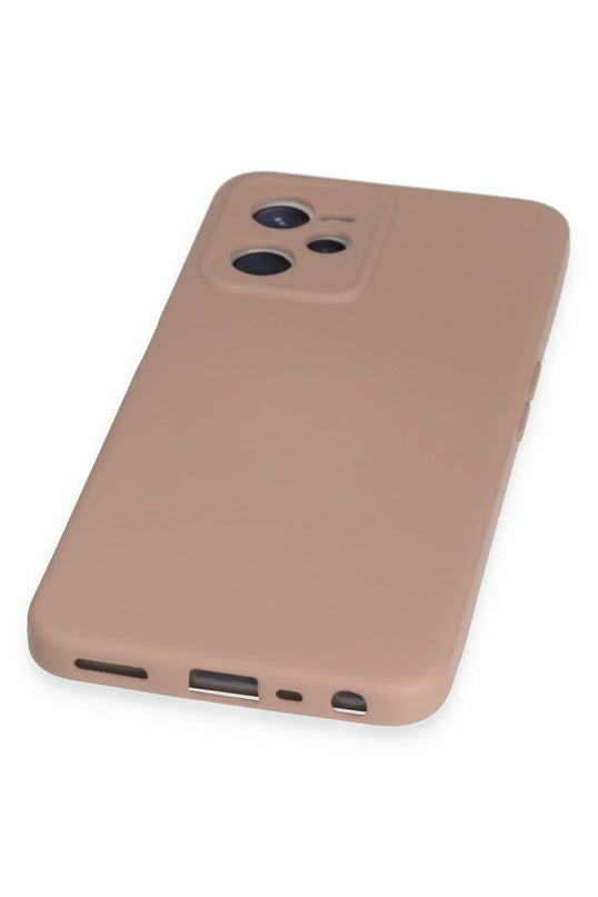 Realme C35 Nano içi Kadife Silikon Kılıf - Pudra 4