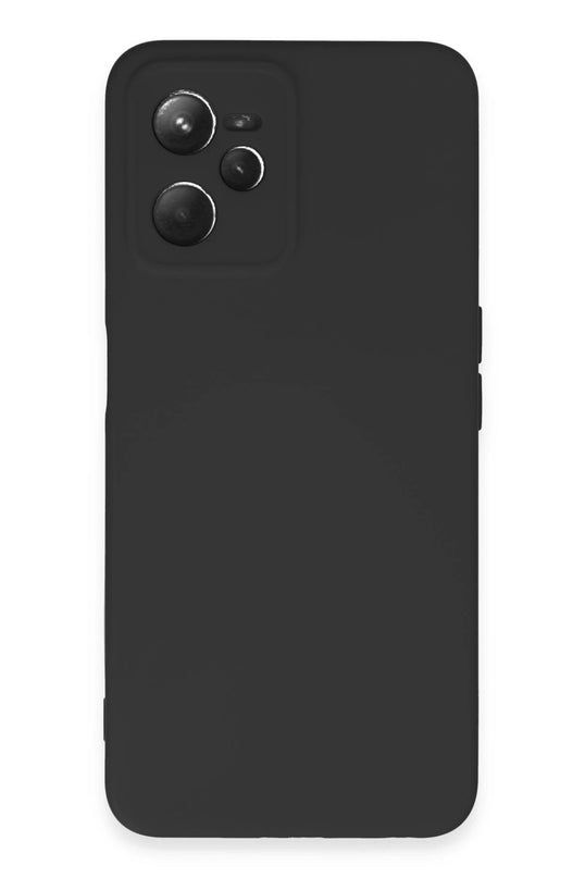 Realme C35 Nano içi Kadife Silikon Kılıf - Siyah