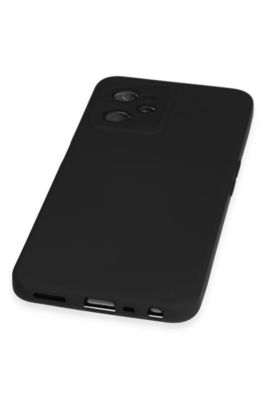 Realme C35 Nano içi Kadife Silikon Kılıf - Siyah 4