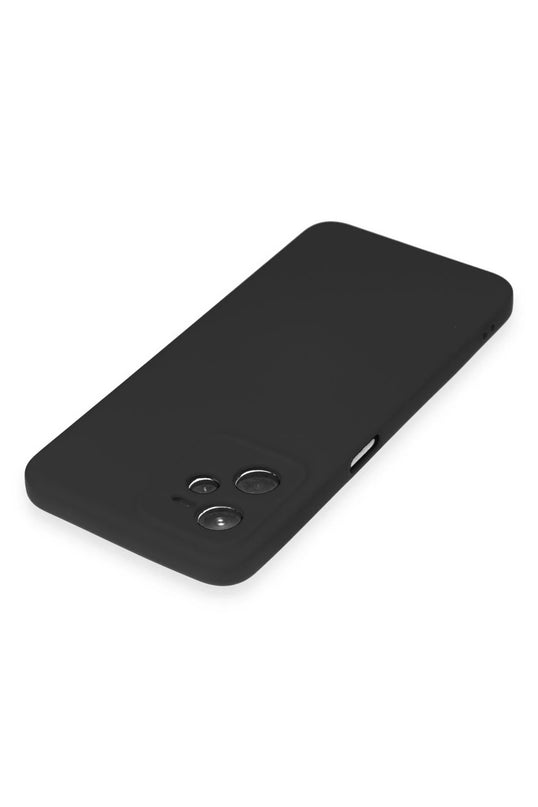 Realme C35 Nano içi Kadife Silikon Kılıf - Siyah 3