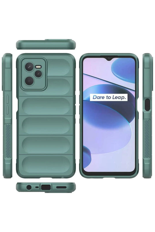Realme C35 Optimum Silikon Kılıf - Koyu Yeşil 3