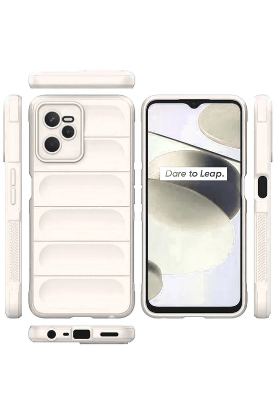 Realme C35 Optimum Silikon Kılıf - Krem 3