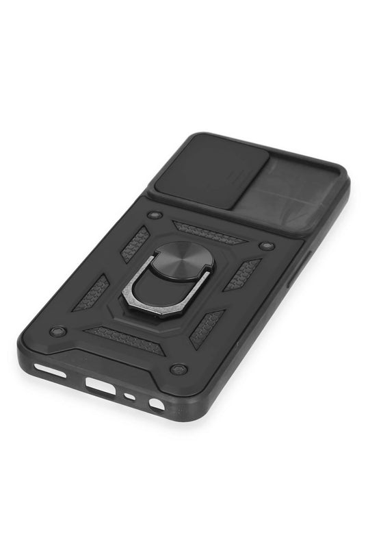 Realme C35 Pars Lens Yüzüklü Silikon Kılıf - Siyah 5