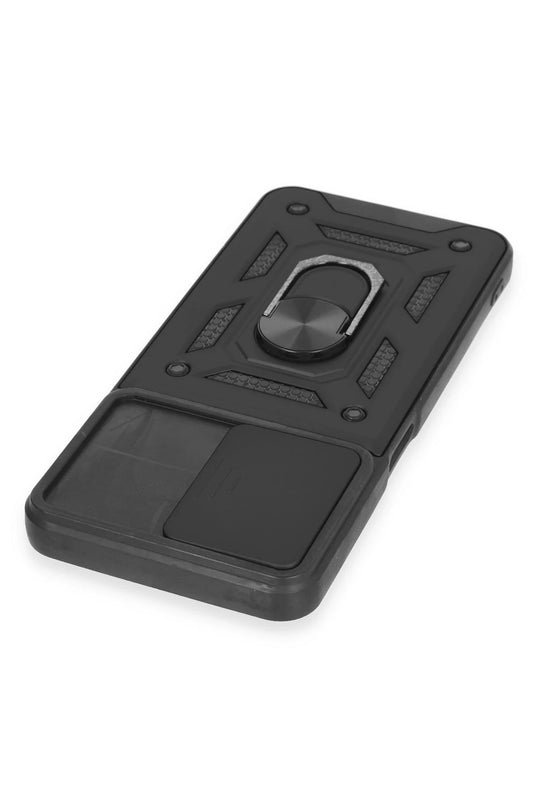 Realme C35 Pars Lens Yüzüklü Silikon Kılıf - Siyah 4