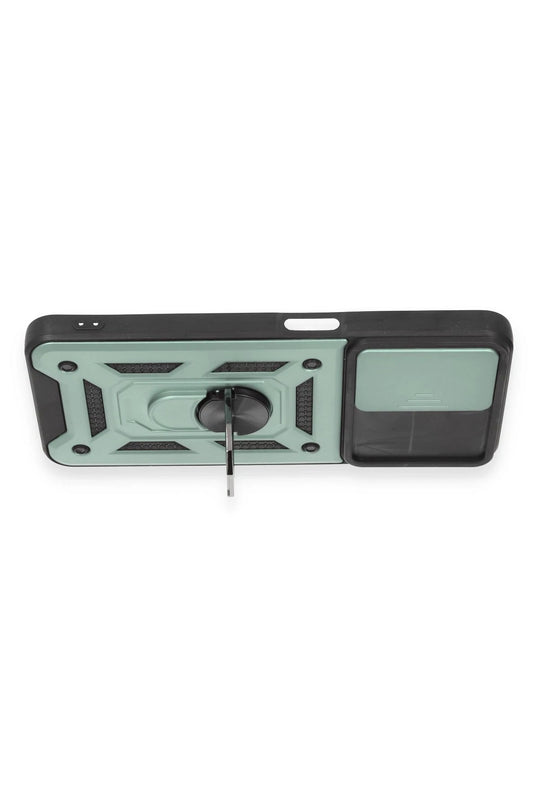 Realme C35 Pars Lens Yüzüklü Silikon Kılıf - Yeşil 3
