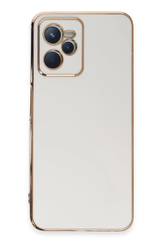 Realme C35 Volet Silikon Kılıf - Beyaz