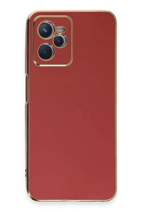 Realme C35 Volet Silikon Kılıf - Kırmızı