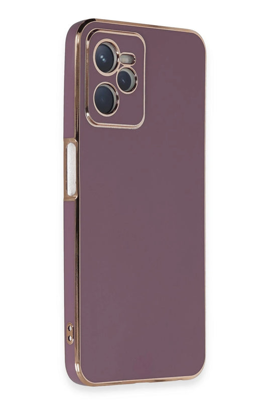 Realme C35 Volet Silikon Kılıf - Mor 2