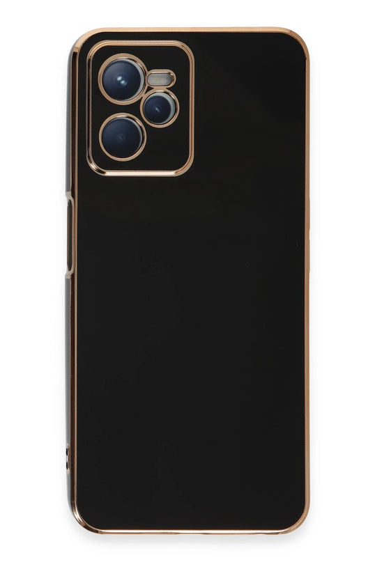 Realme C35 Volet Silikon Kılıf - Siyah