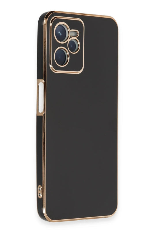 Realme C35 Volet Silikon Kılıf - Siyah 2